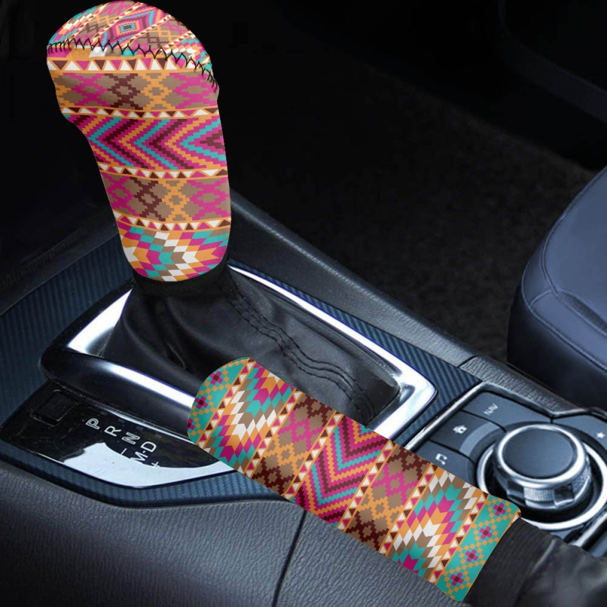 Wholesale Polyester Aztec Car Gear Lever Cover